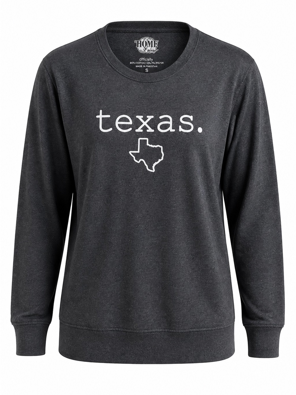 Women’s Texas Crewneck Sweater/sweatshirt - Charcoal